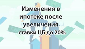 Изменения в ипотеке в связи с увеличением ключевой ставки ЦБ до 20%